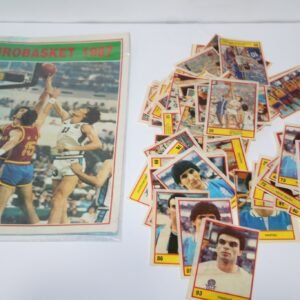 ΑΛΜΠΟΥΜ ΕΥΡΟΜΠΑΣΚΕΤ 1987 ΕΧΕΙ 91 ΧΑΡΤΑΚΙΑ ( ΛΕΙΠΟΥΝ 4 ΤΑ 25,46,84,90) ΑΠΟ ΤΑ ΟΠΟΙΑ ΤΑ 84,90 ΔΕ ΕΚΔΟΘΗΚΑΝ