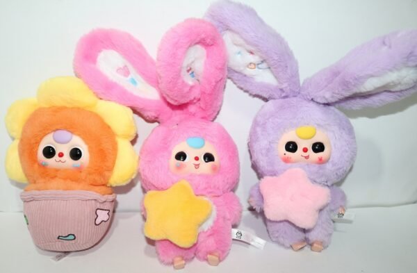 Baby three bunny flower plush λουτρινο τιμη 20 ευρω εκαστο