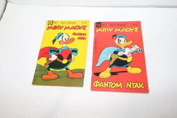 Disney Comics Μίκυ Μάους Τεύχη 376, 435 με Φάντομ Ντακ