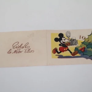 Χριστουγεννιάτικη Κάρτα με Μίκυ – Δεκαετία 1950