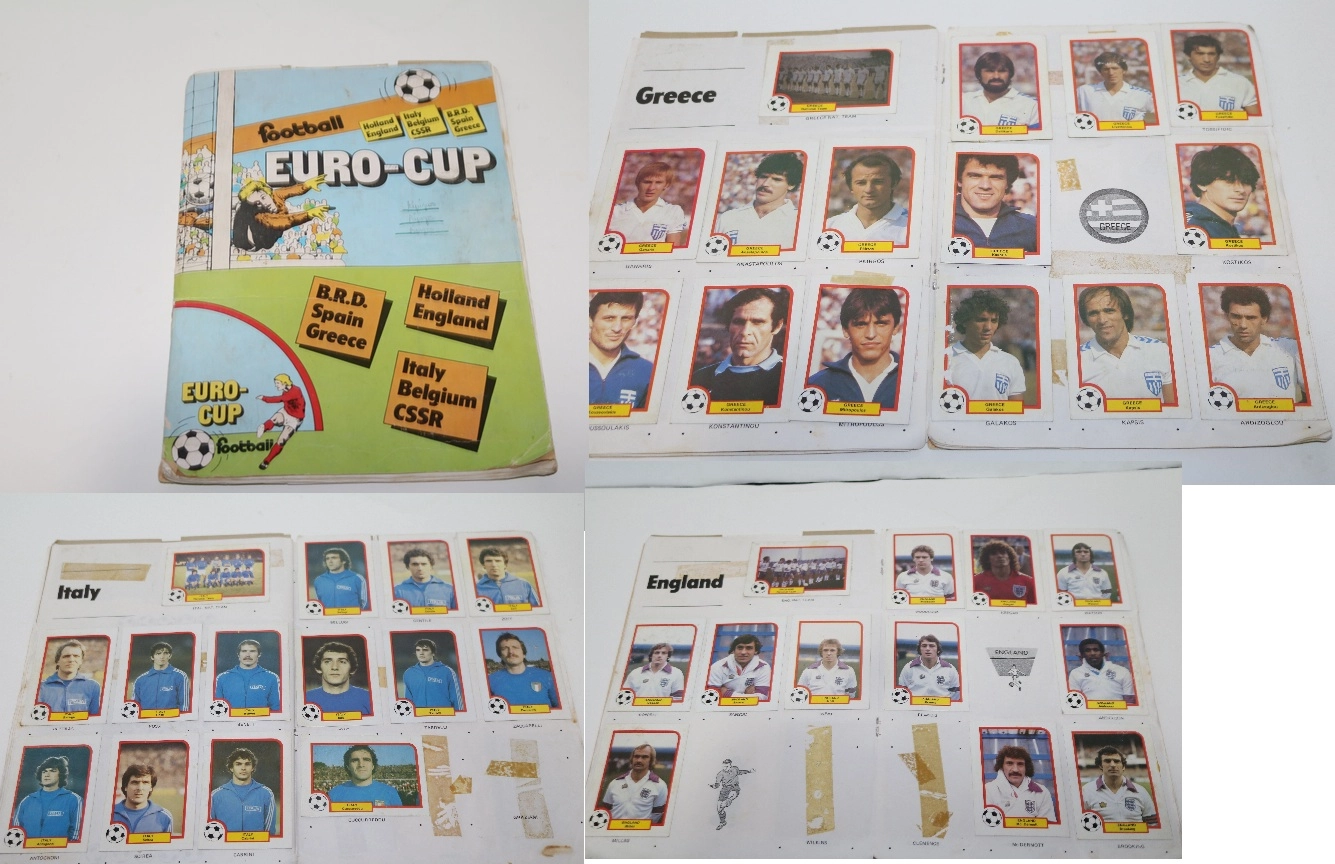 Άλμπουμ Ευρο Καπ Ξενόγλωσσο για το Euro 1980 Κυκλοφόρησε και στην Ελλάδα Περιλαμβάνει και την Εθνική Ελλάδας Έχει 110 Χαρτάκια
