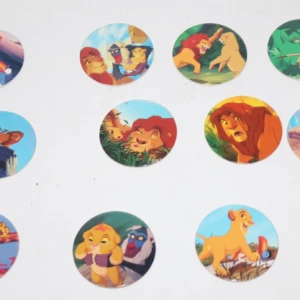 Σπάνιες Παλιές Τάπες Ταποβόλα Disney Lion King μαζί με τη Μεταλλική Τάπα