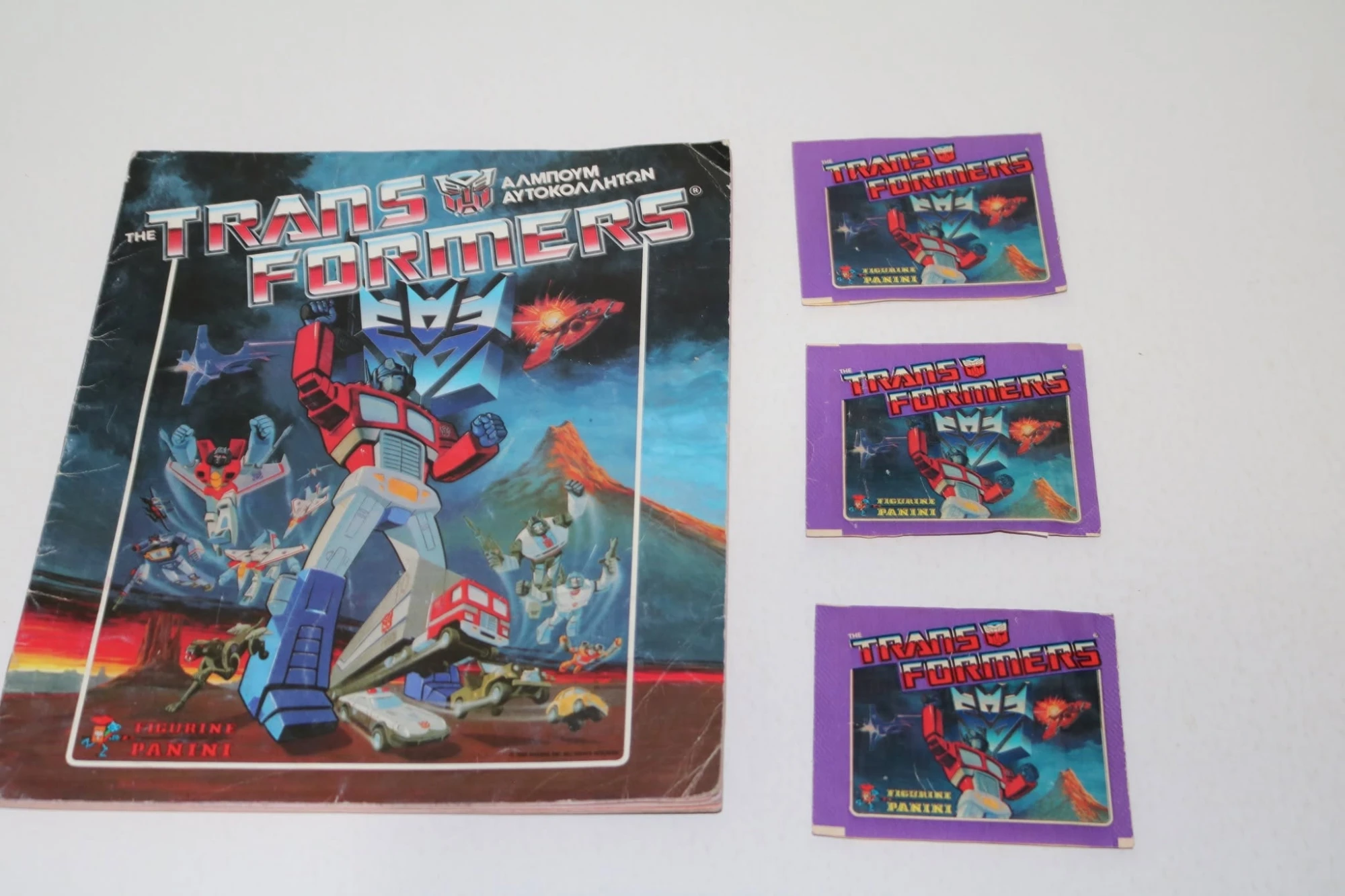 Άλμπουμ Transformers Συμπληρωμένο με 3 Σφραγισμένα Φακελάκια