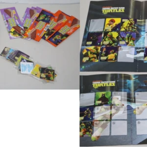 Άλμπουμ Κουκουρούκου Ninja Turtles Χελωνονιντζάκια Έχει 25 Αυτοκόλλητα, 8 Άδεια Διαφορετικά Φακελάκια Και Κάποια Σφραγισμένα Ακόλλητα Χαρτάκια